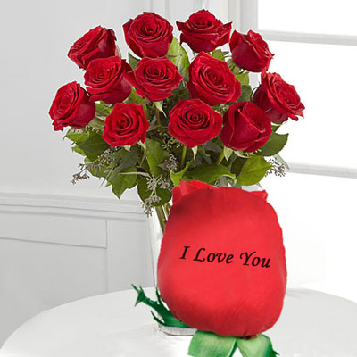 "Talking Roses (Print on Rose) (12 Red Roses) - I Love You - Click here to View more details about this Product